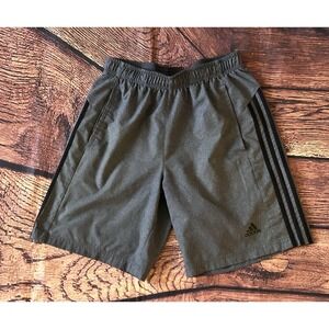 Adidas Mens Shorts Elastic Drawstring Waist 2 Hand Pockets Lightweight Gray Sz M